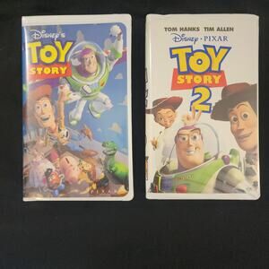 Toy Story 1‎ & 2 Walt Disney Pixar VHS with Clamshell cases Pre-Owned